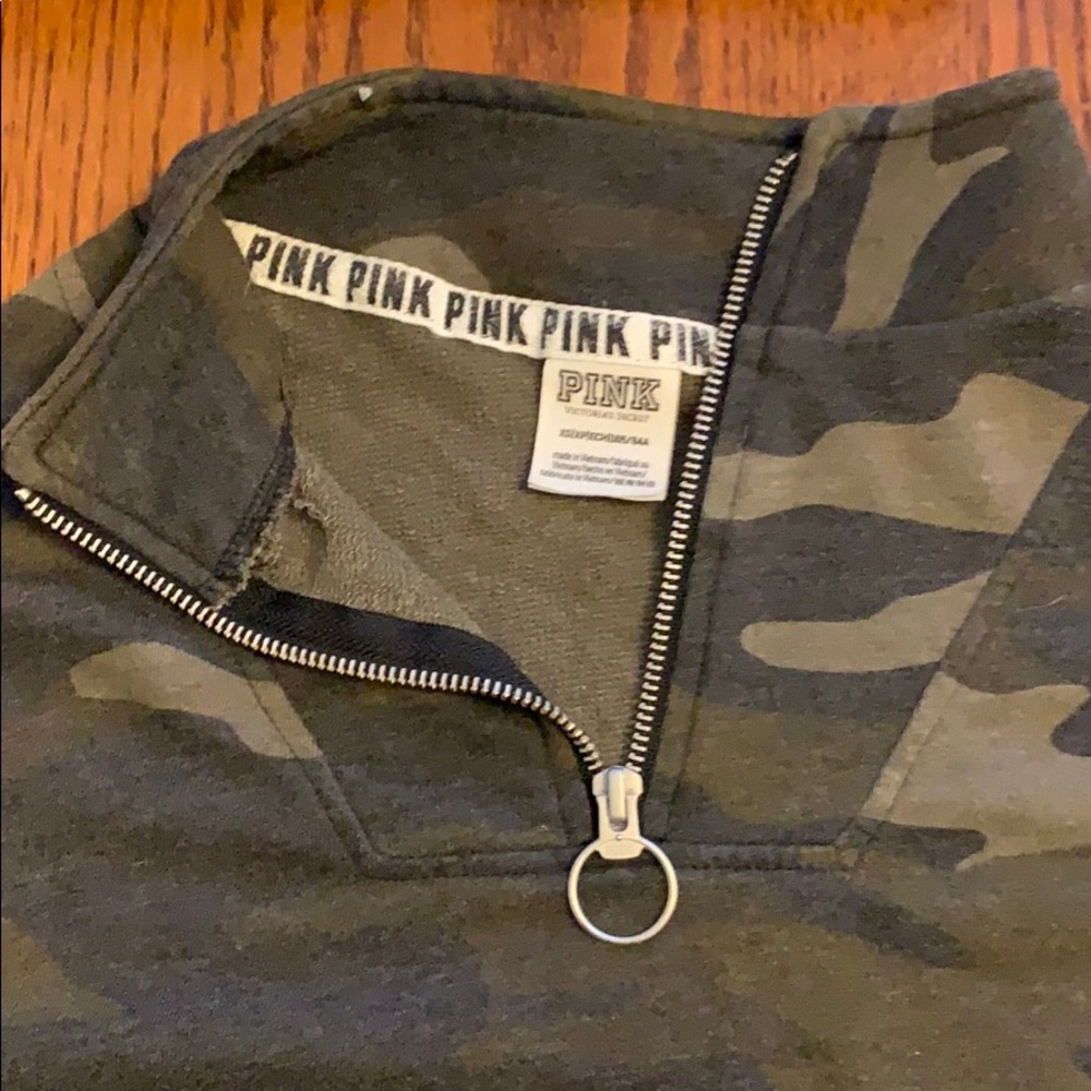 SOLD!! VS Pink Quarter Zip - Picture 2 of 3